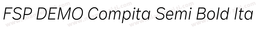 FSP DEMO Compita Semi Bold Italic字体转换